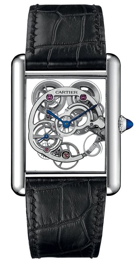 tank louis cartier skeleton sapphire watch|skeleton sapphire watch.